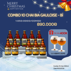 Combo 10 Chai Bia Gauloise Bỉ 06